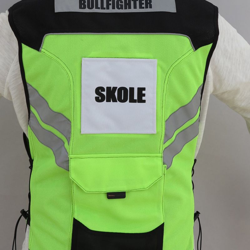 Bullfighter Gul MC-Vest m/Borrelås For Patch L eller Skole refleksvest