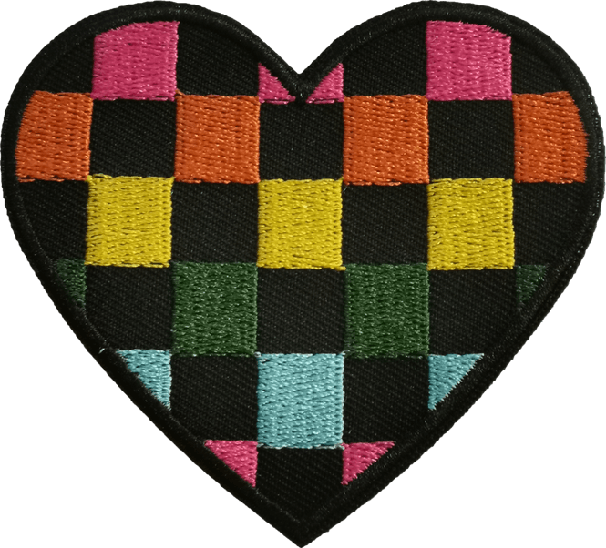 Hovedbilde Patch: Checkerd Heart multicolor