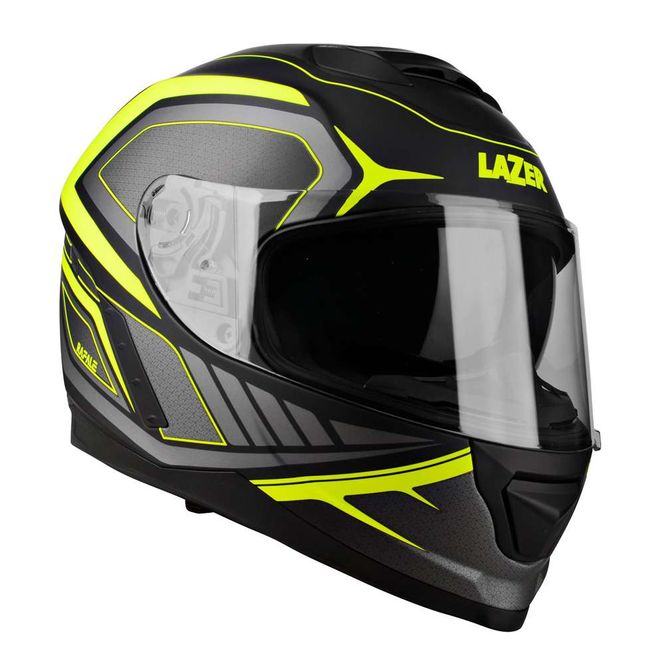 Hovedbilde Lazer RAFALE HEXA (matt Svart / Gul fluo) helhjelm med solbrille