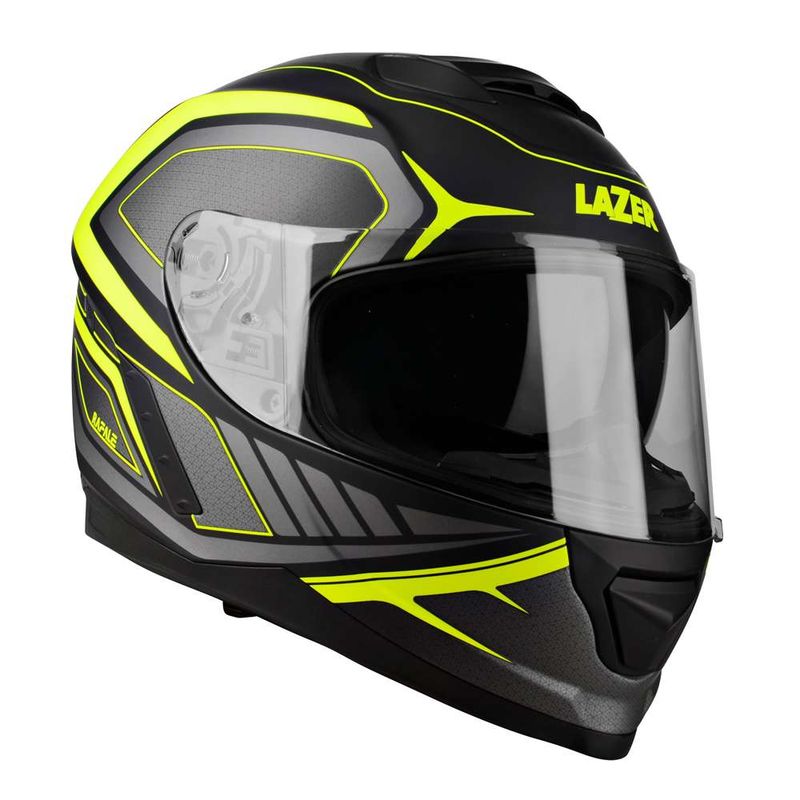 Lazer RAFALE HEXA (matt Svart / Gul fluo) helhjelm med solbrille