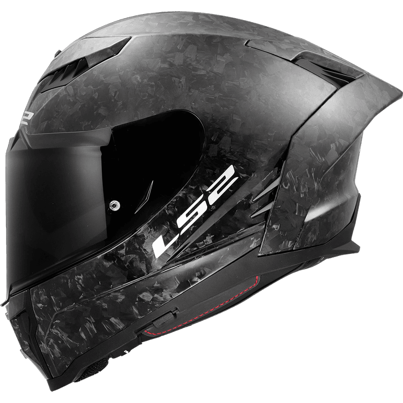 LS2 MC-Hjelm FF807 Dragon Forged Carbon med solbrille og sotet visir
