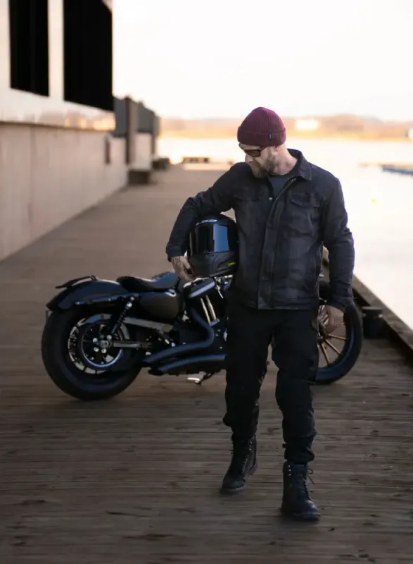Bullfighter Clint Cargo MC-Jeans Svart- AA Lengde:32