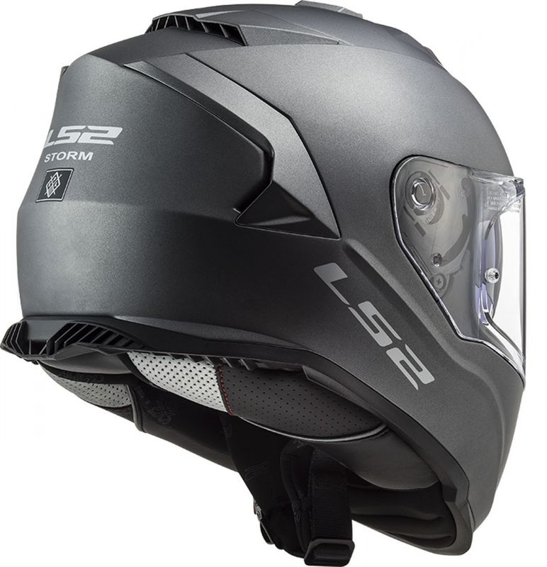 LS2 MC-Hjelm FF800 Storm Solid Matt Titanium Grå