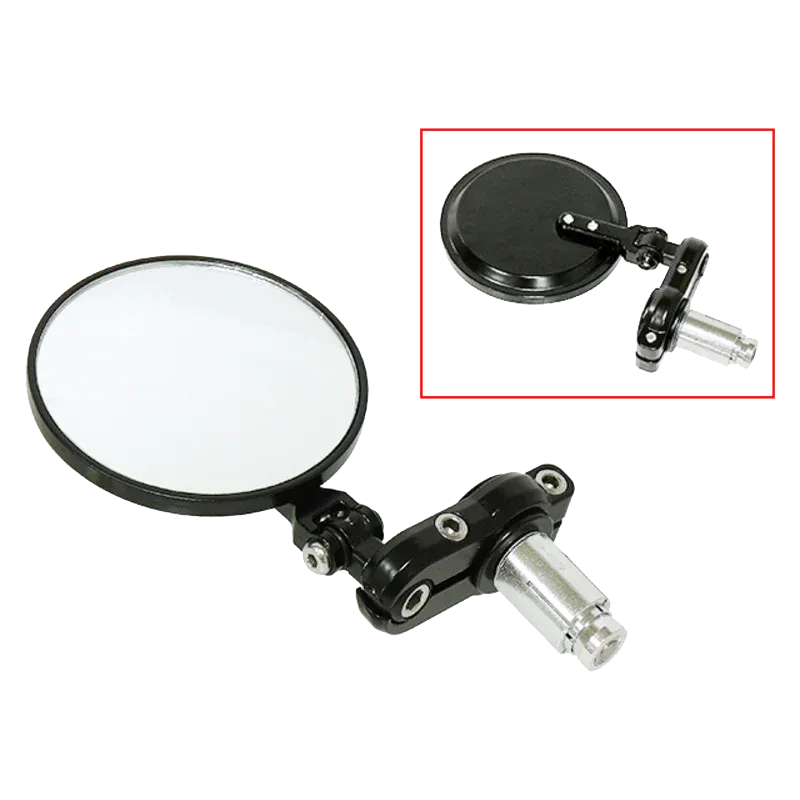 Hyper Bar End Mirror Black/ Svart Bar end speil sett, Godkjent