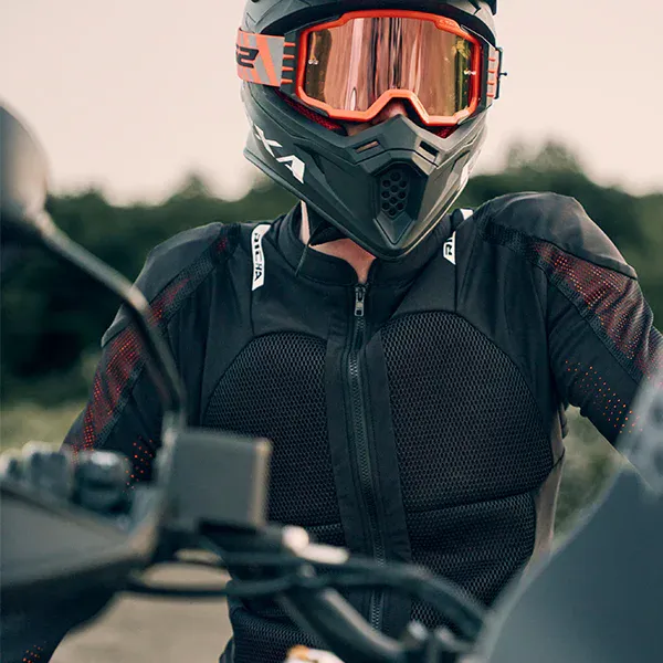 Richa Force 2 d3o Jakke, Svart/oransje AA-beskyttelsejakke