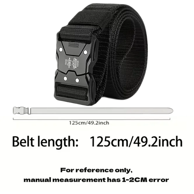 Hovedbilde Kraftig belte med hurtigspenne klips i 100% vevet Polyester, 125cm