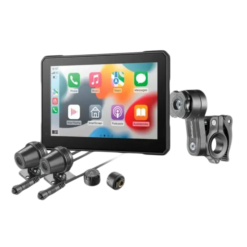 Interphone Sync70 - 2stk Kamera, dekktrykk, GPS og CarPlay  GPS, Skjerm (7