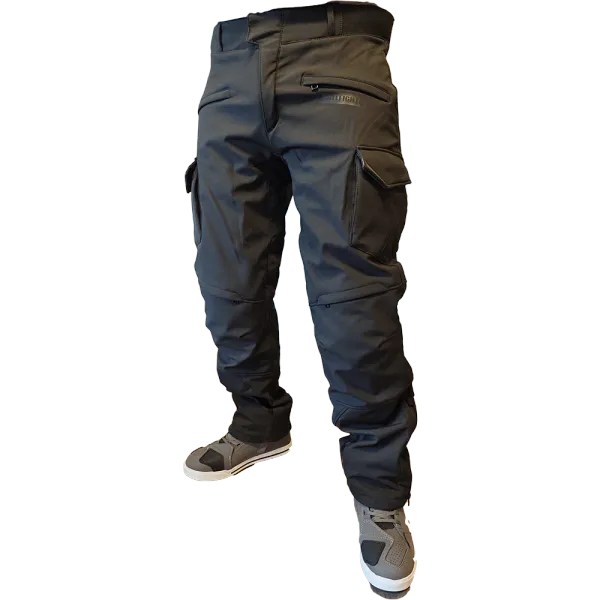 Bullfighter Ghost Softshell MC-Bukse Svart med AA-skli, hofte og kne -beskyttelse 