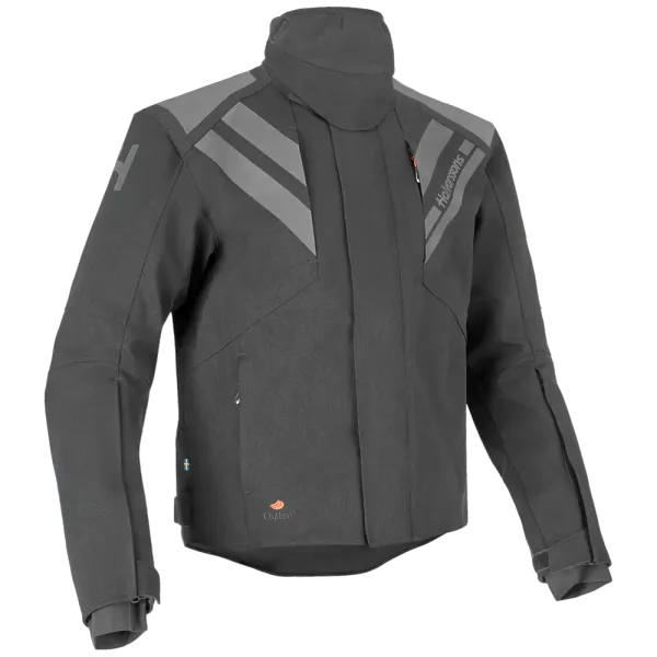 Halvarssons H80 Herre MC-jakke tekstil soft AAA-godkjent i svart, soft, vanntett og pustende Airbag Ready