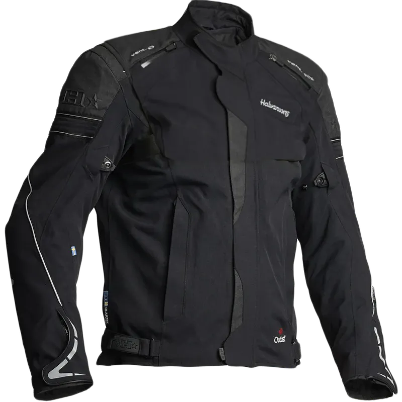 Halvarssons Walkyr Herre MC-jakke tekstil 2L laminert Svart/Gul vest, kun XS