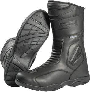 Hovedbilde Lindstrands MC-st&oslash;vel Sport-Touring skinn, svart, bred modell