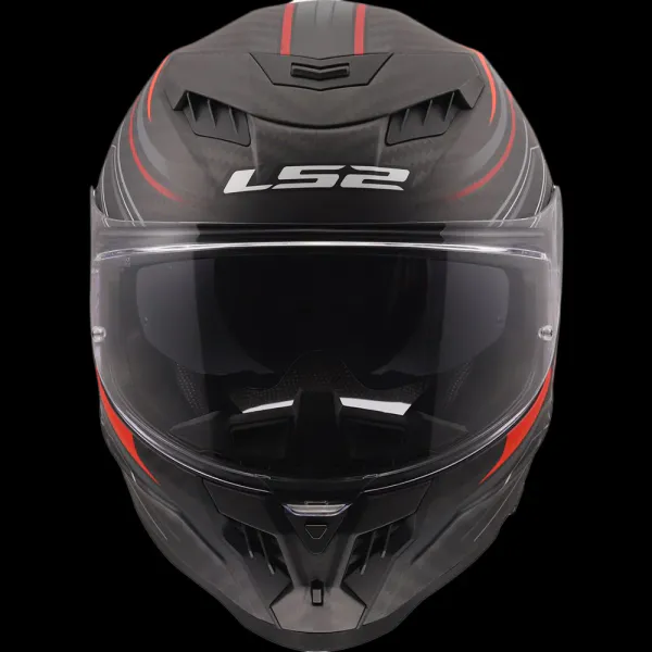 LS2 MC-Hjelm FF807 Dragon Subic Svart/R&oslash;d  med solbrille og sotet visir