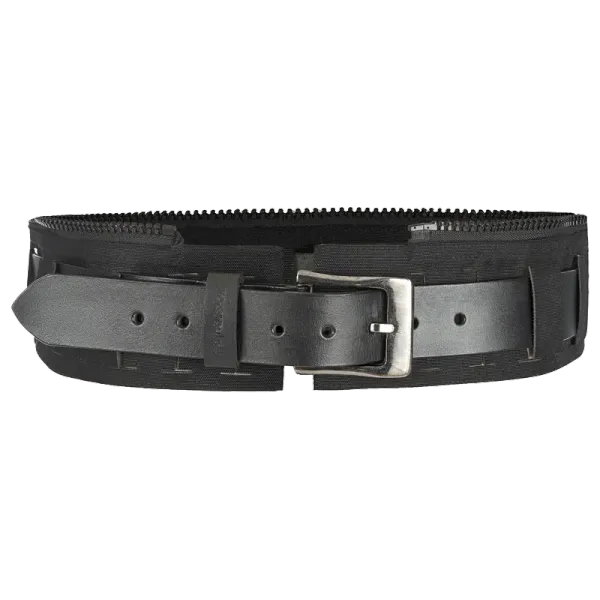 Halvarssons Waist zip V3 Black Belte med 70/80cm lang grov glidel&aring;s MC-Jakke Connector Svart, YKK 8V (Vislon 8mm) D80