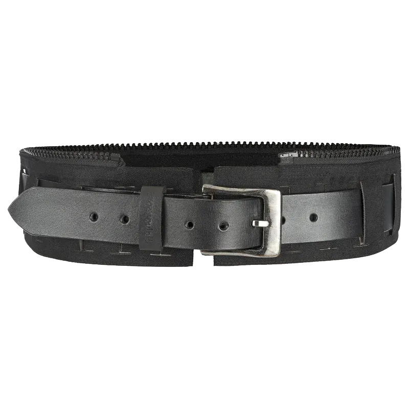 Halvarssons Waist zip V3 Black Belte med 70/80cm lang grov glidelås MC-Jakke Connector Svart, YKK 8V (Vislon 8mm) D80
