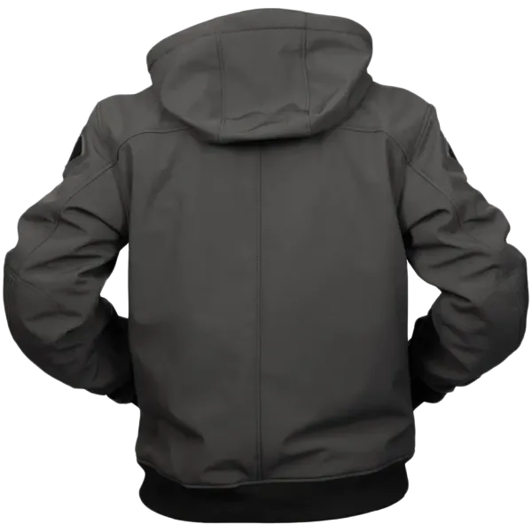 Bullfighter Ghost Softshell MC-Jakke m&oslash;rk Gr&aring; med AA-skli, skulder og albu -beskyttelse 